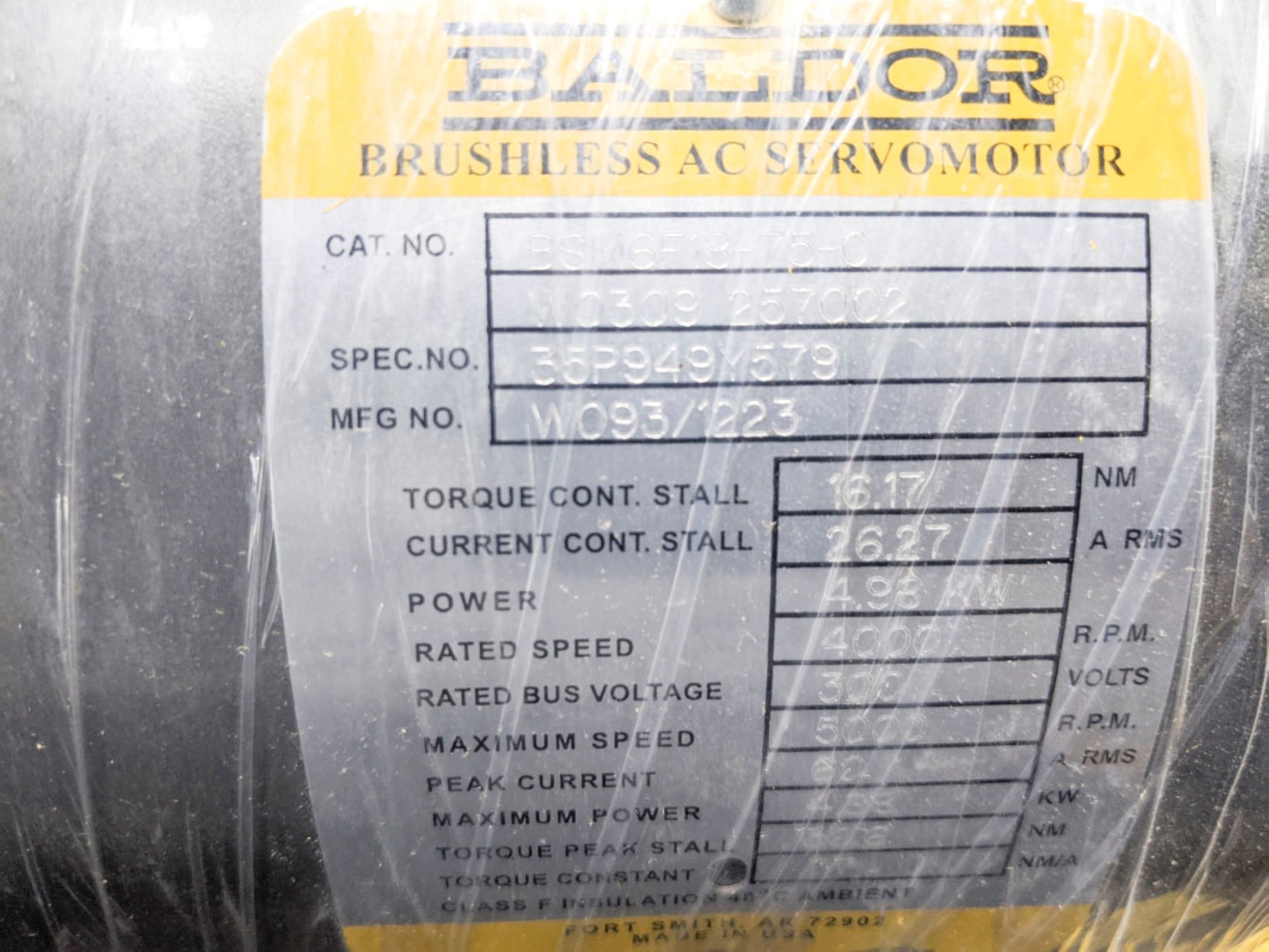 BALDOR BSM6F18-75-C NSNP