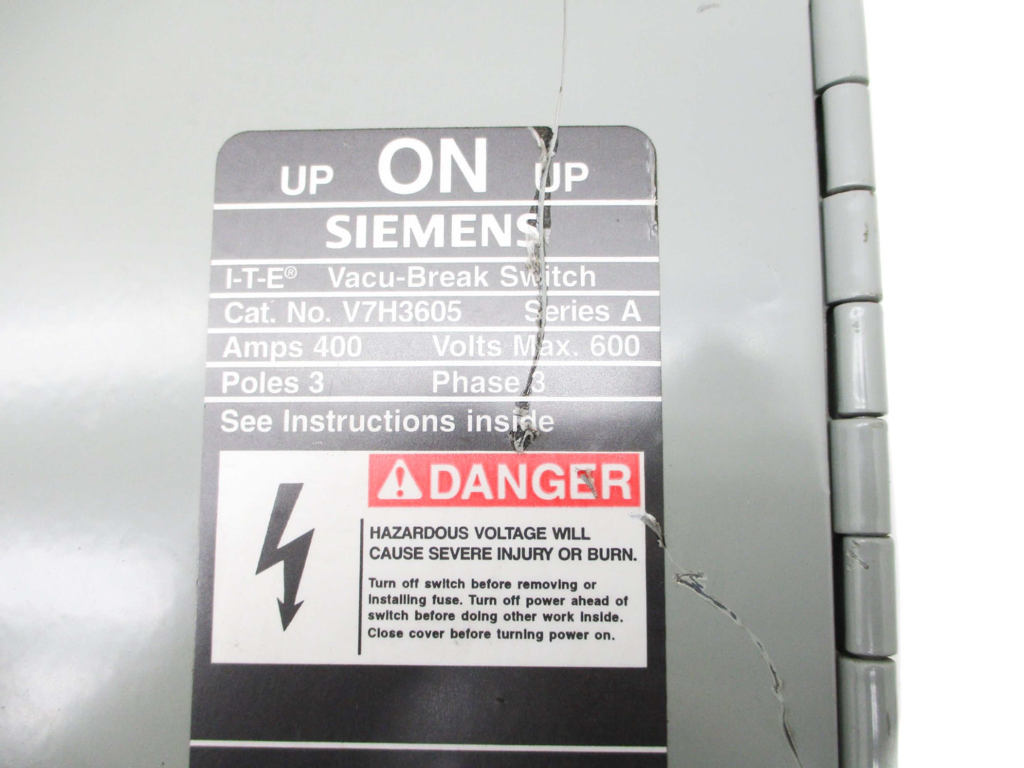 SIEMENS V7H3605 SER. A 600V 400A NSNP