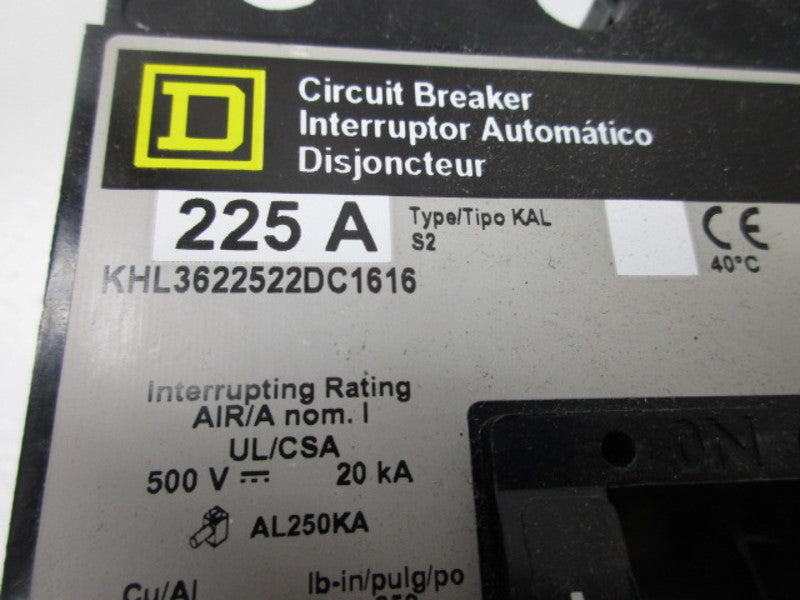 SQUARE D KHL3622522DC1616  NSMP