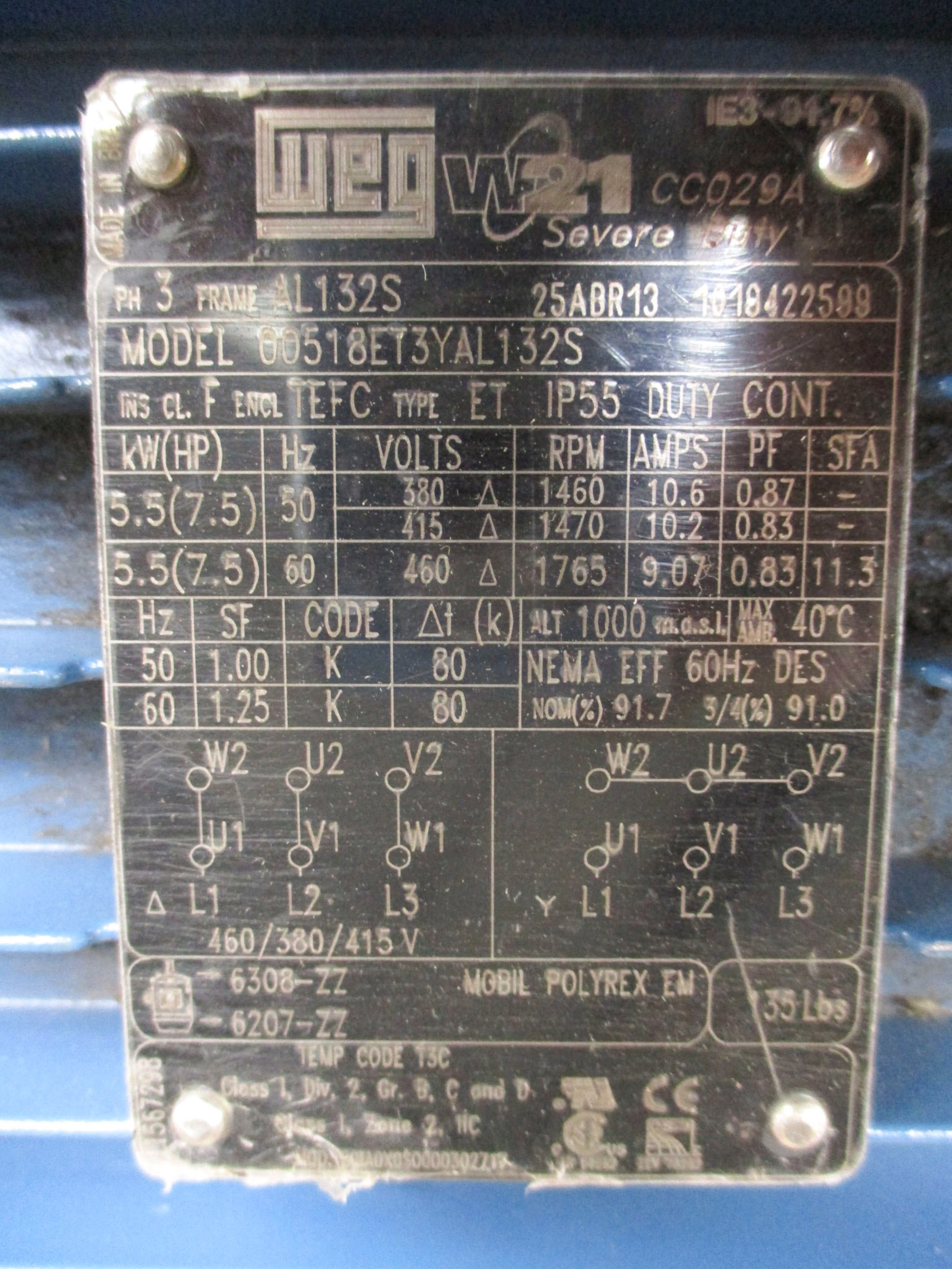 WEG 00518ET3YAL132S NSMP