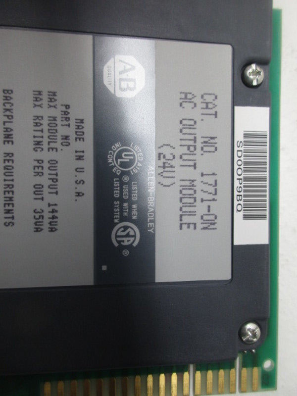 ALLEN BRADLEY 1771-ON OUTPUT MODULE 24V  NSMP