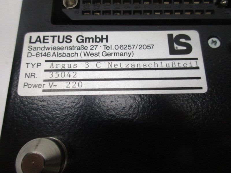 LAETUS ARGUS 3 C POWER SUPPLY 220V  UNMP