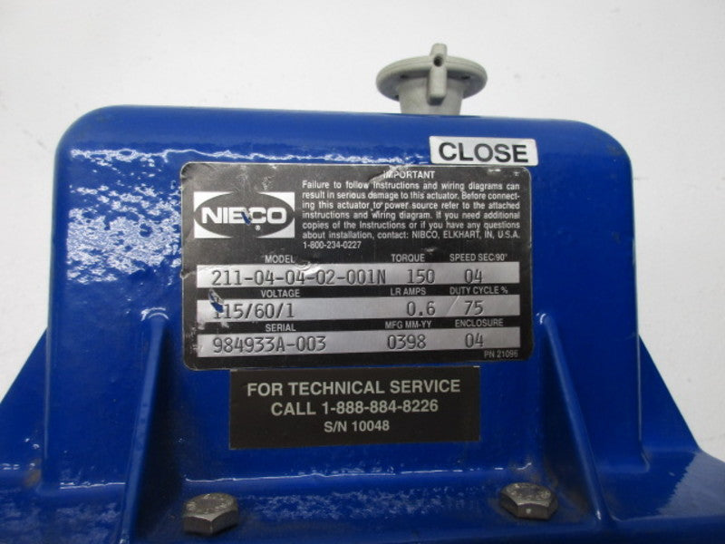 NIBCO 211-04-04-02-001N ACTUATOR  NSNP
