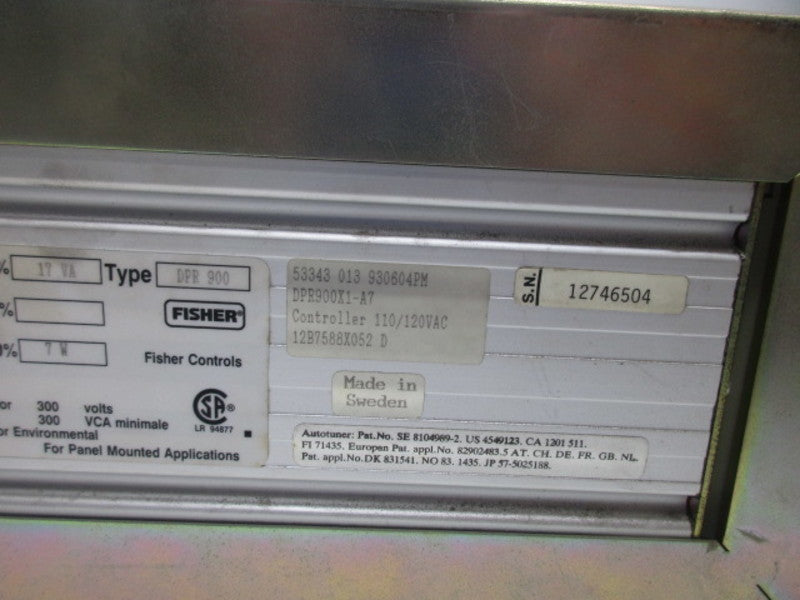 FISHER DPR900X1-A7 TYPE DPR900 CONTROLLER (AS PICTURED)  UNMP