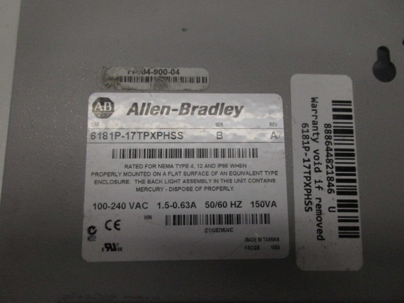 INDUSTRIAL SPARE PART 6181P-17TPXPHSS SER. B  UNMP
