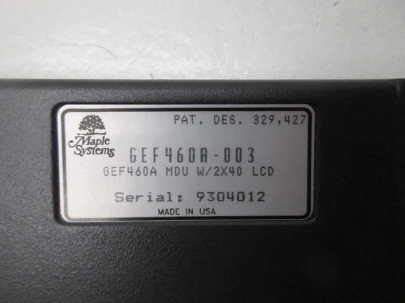MAPLE SYSTEMS GEF460A-003 GEF460 OPERATOR INTERFACE  NSMP