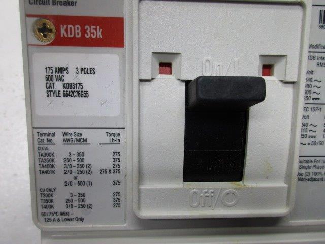 CUTLER HAMMER KDB3175  NSMP