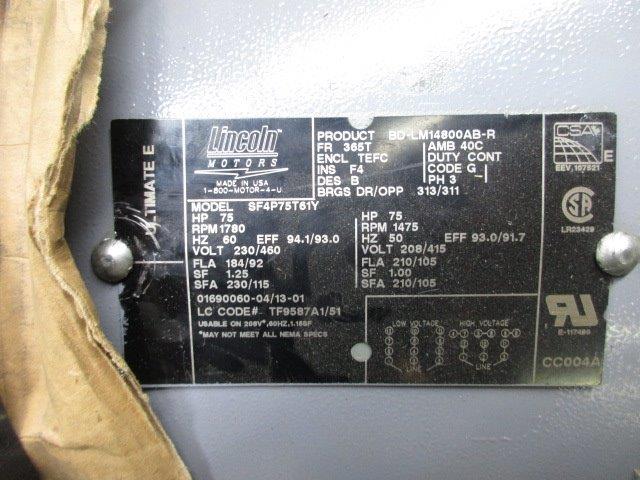 LINCOLN LM14800AB SF4P75T61Y NSNP