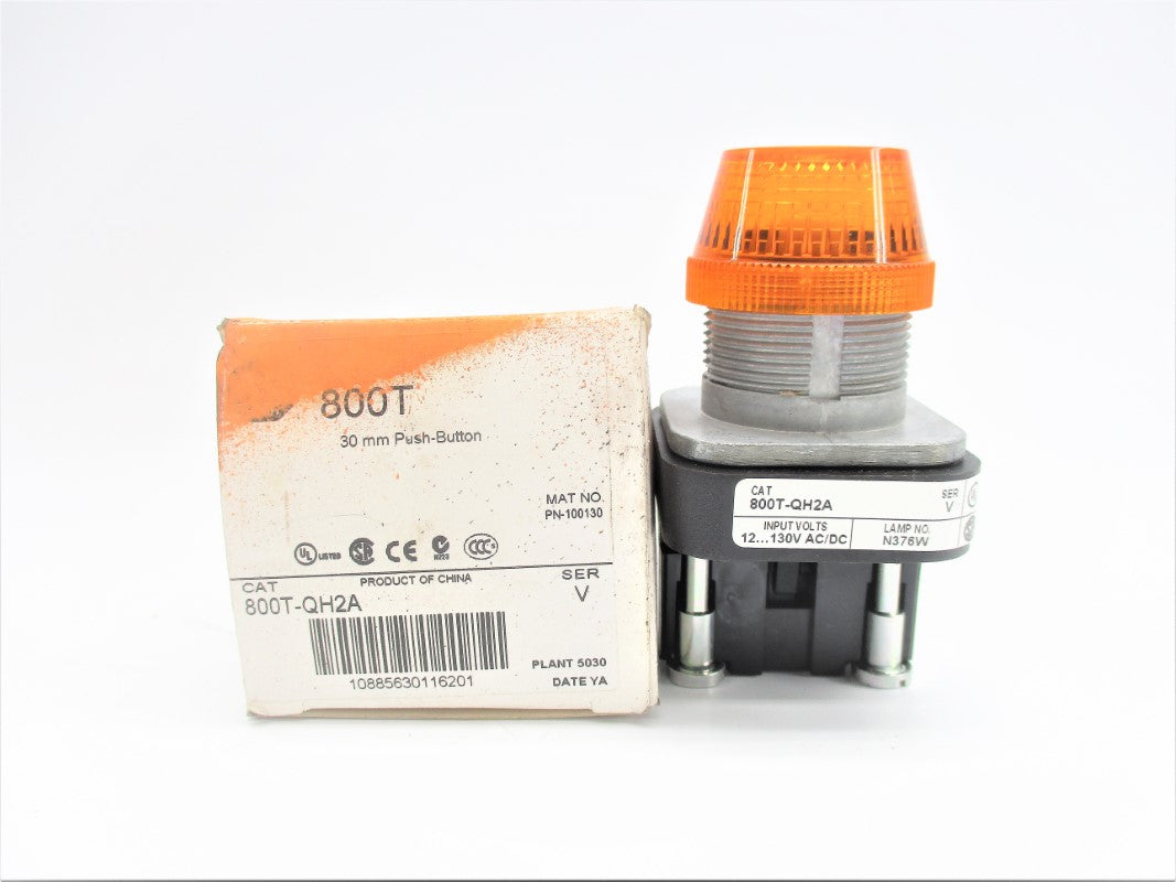 ALLEN BRADLEY 800T-QH2A SER. V 12-130VAC/DC (WH) NSMP