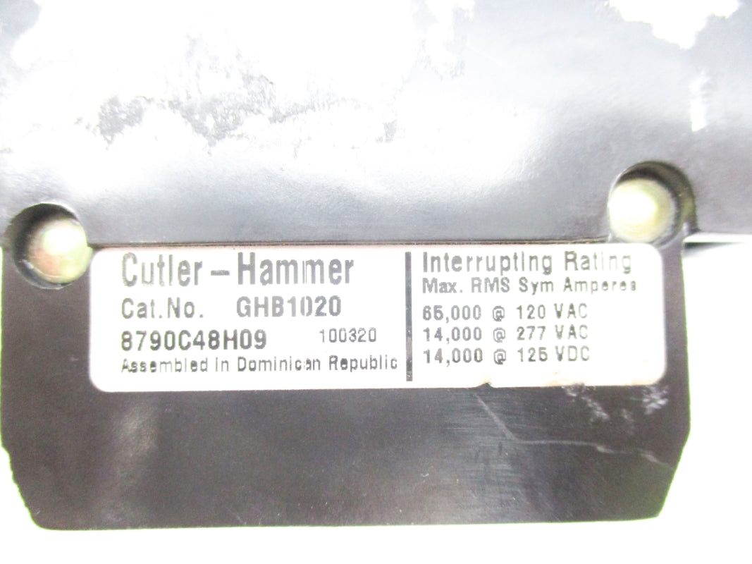 CUTLER HAMMER GHB1020 277VAC 20A NSNP