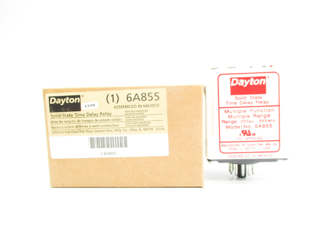 DAYTON 6A855 120VAC 10A .05SEC-999MIN NSMP