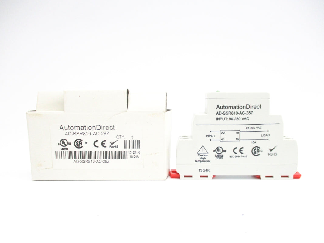AUTOMATION DIRECT AD-SSR810-AC-28Z 90-280VAC 10A NSMP