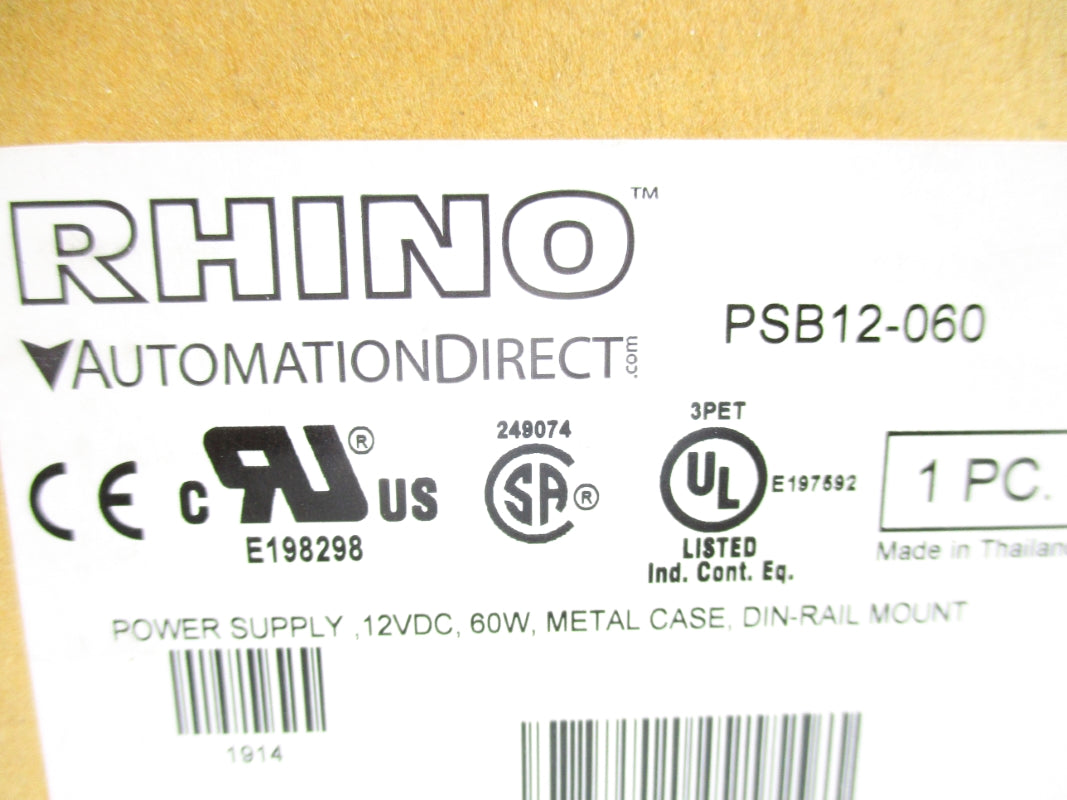 RHINO PSB12-060 100-240V 1.5A NSMP