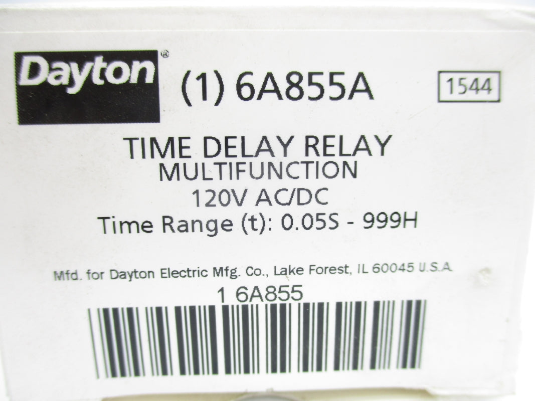 DAYTON 6A855A 120VAC/DC 10A 0.05S-999H NSMP