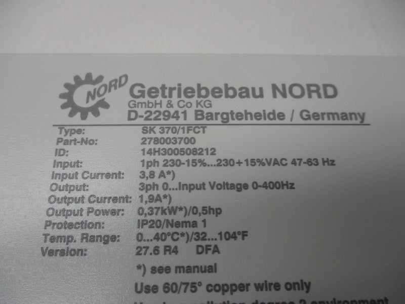 NORD SK370/1FCT NSNP