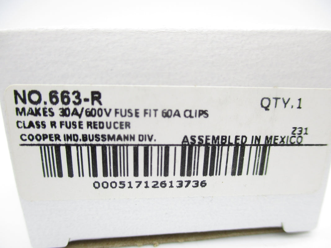 BUSSMANN 663-R 600V 30/60A (WH) NSMP
