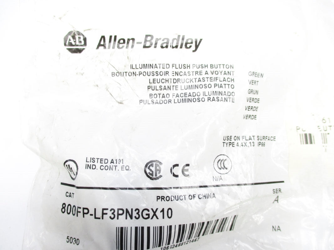 ALLEN BRADLEY 800FP-LF3PN3GX10 SER. A NSMP