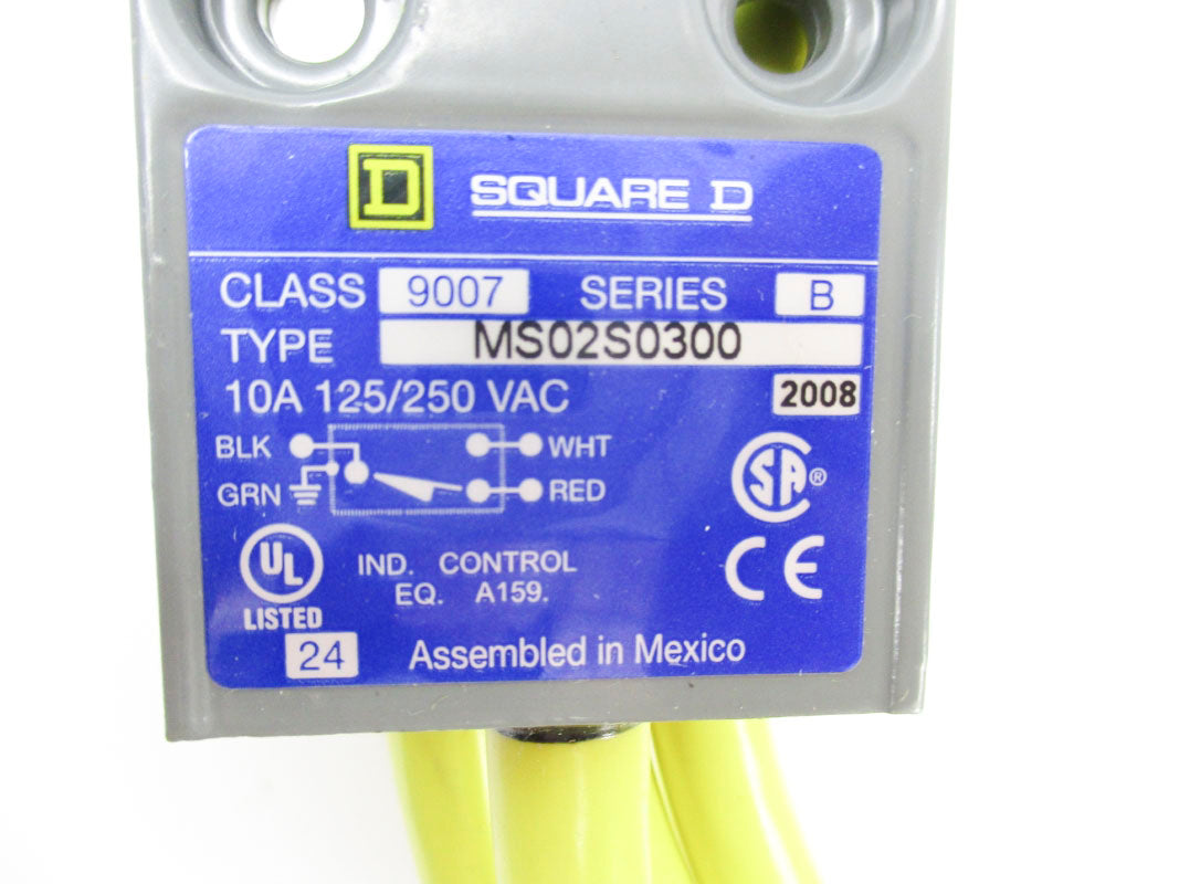 SQUARE D 9007MS02S0300 SER. B 125/250VAC 10A NSNP