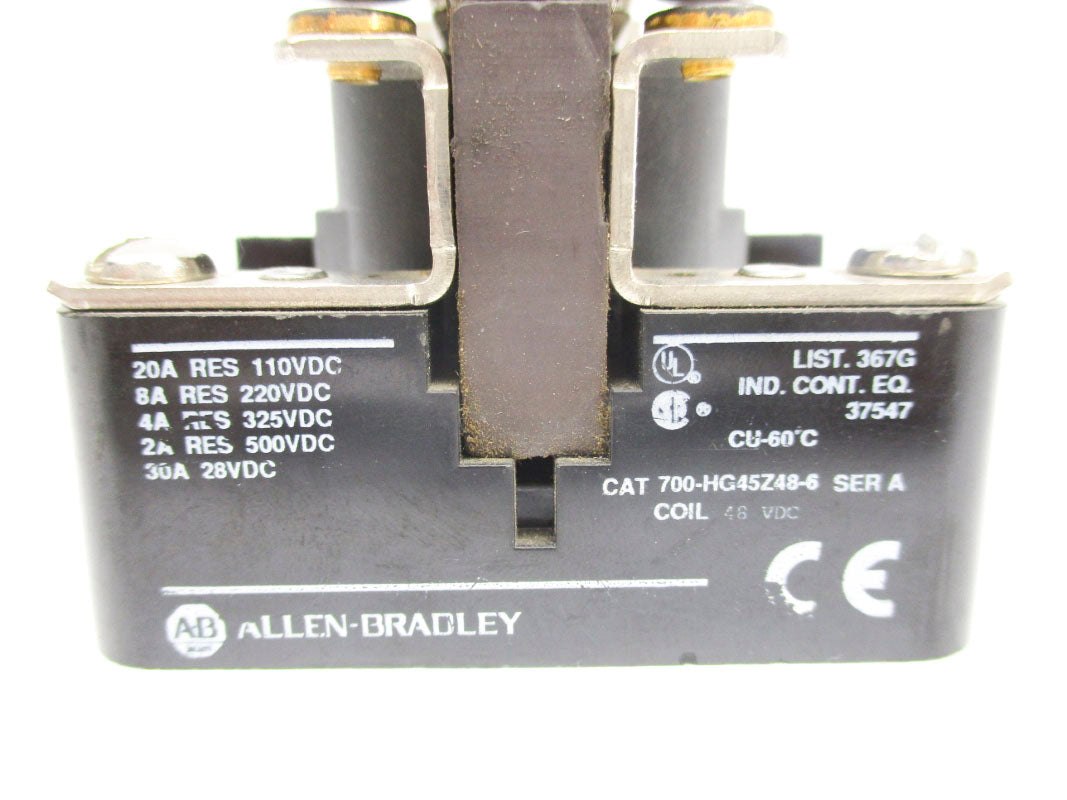 ALLEN BRADLEY 700-HG45Z48-6 SER. A 48VDC NSNP