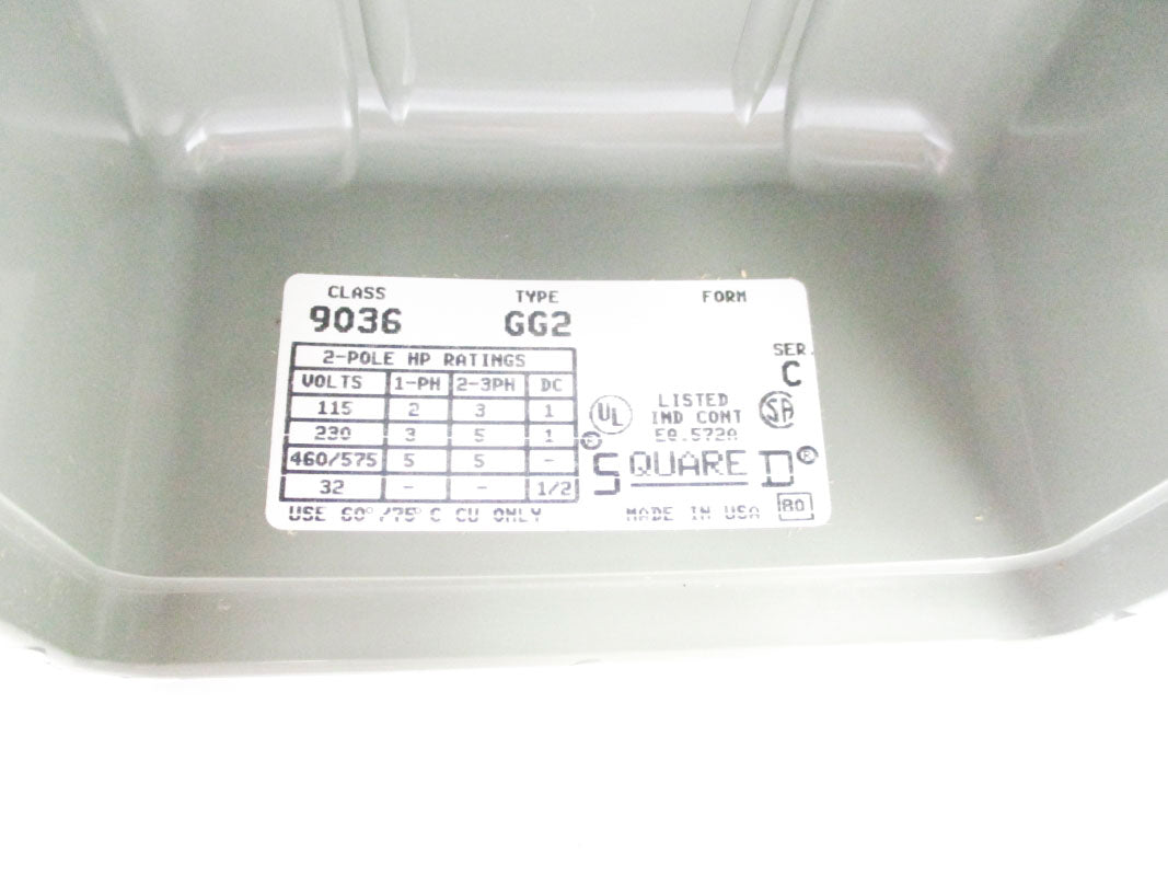SQUARE D 9036GG2 SER. C 460/575V NSNP