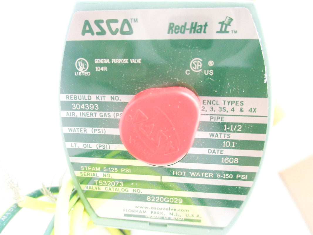 ASCO 8220G029 5-125PSI 110/120V 1-1/2" NSNP