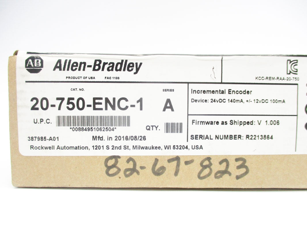 ALLEN BRADLEY 20-750-ENC-1 SER. A F/W V1.006 24VDC (BR/WH) NSFS