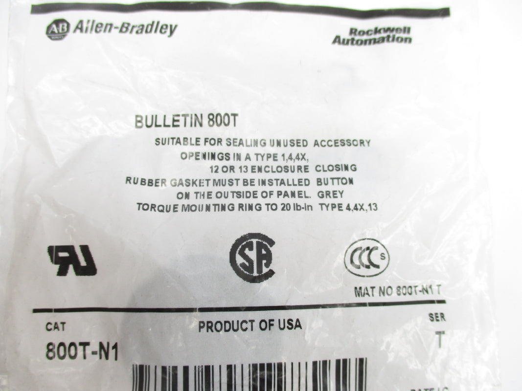 ALLEN BRADLEY 800T-N1 SER. T NSMP