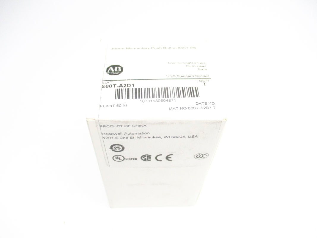 ALLEN BRADLEY 800T-A2D1 SER. T (WH) NSFS