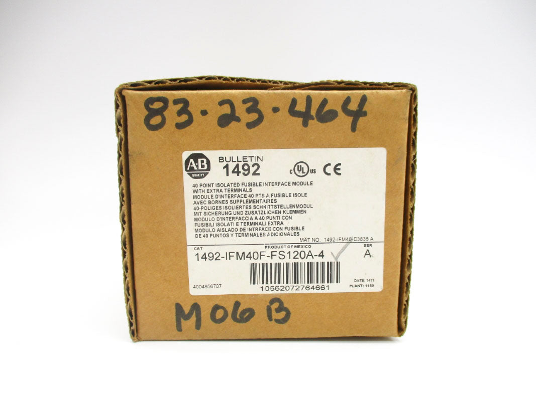 ALLEN BRADLEY 1492-IFM40F-FS120A-4 SER. A 85-132VAC/DC NSMP