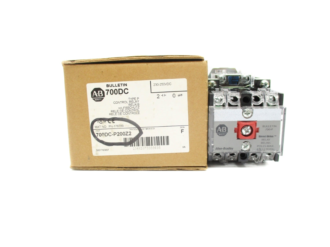 ALLEN BRADLEY 700DC-P200Z2 SER. F 230-250VDC (BR/WH) NSMP
