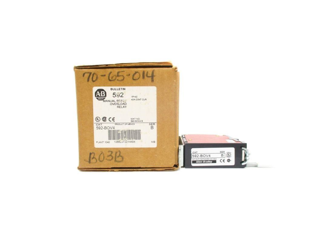 ALLEN BRADLEY 592-BOV4 SER. B 600VAC 40A (BR/WH) NSMP