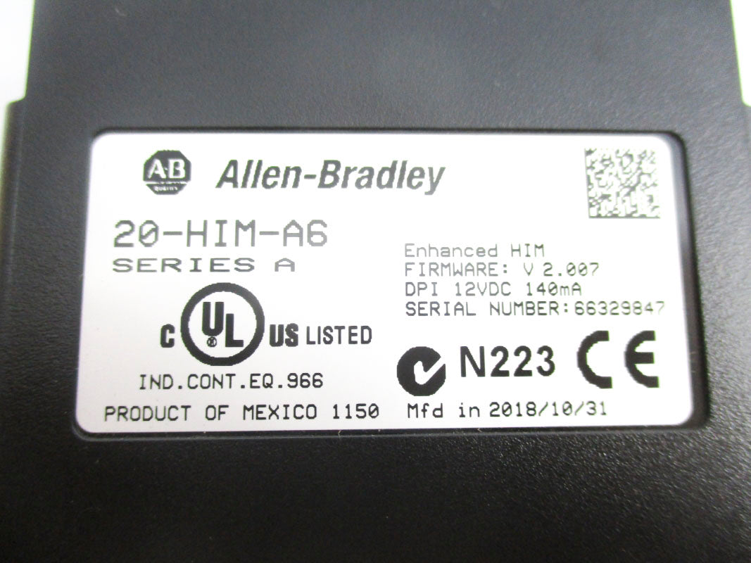 ALLEN BRADLEY 20-HIM-A6 SER. A F/W V2.007 12VDC NSNP