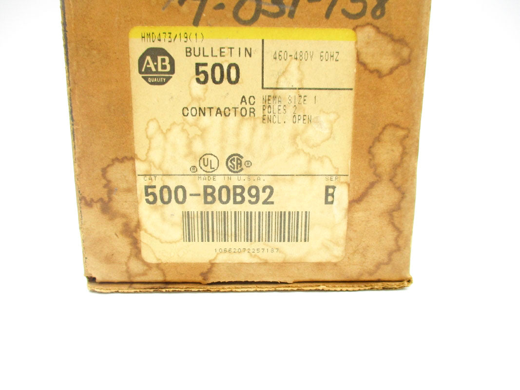 ALLEN BRADLEY 500-BOB92 SER. B 460-480V (BR/YL) NSMP