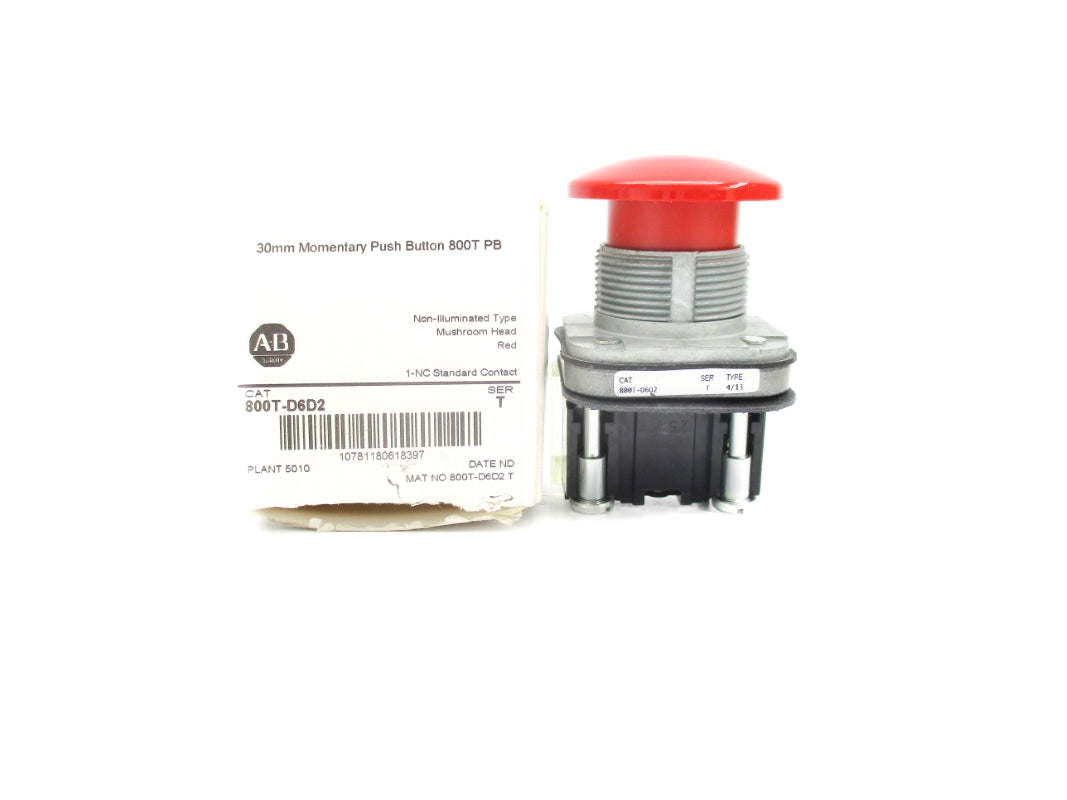ALLEN BRADLEY 800T-D6D2 SER. T (WH) NSMP