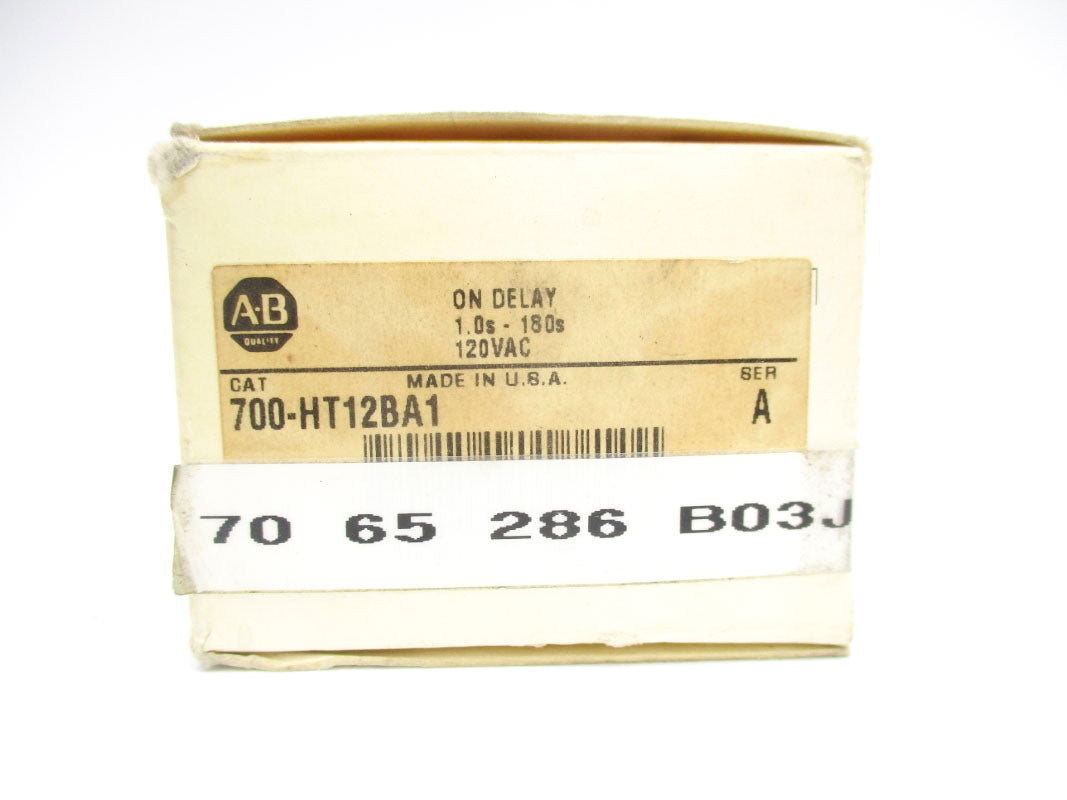ALLEN BRADLEY 700-HT12BA1 SER. A 120VAC 10A 1.0-180S (BK/YL) NSMP
