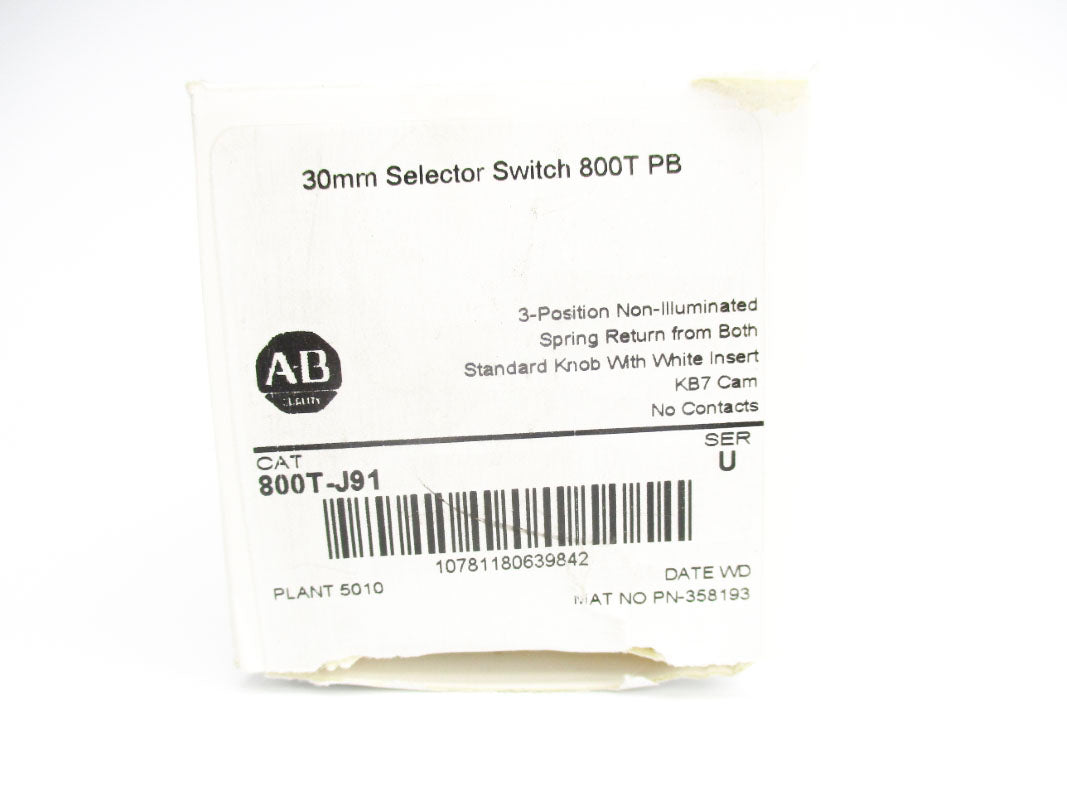 ALLEN BRADLEY 800T-J91 SER. U (AS PICTURED) (WH) NSMP