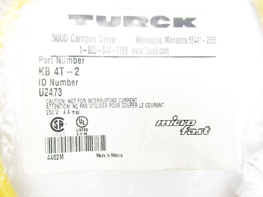 TURCK KB4T-2 U2473 250V 4A NSMP