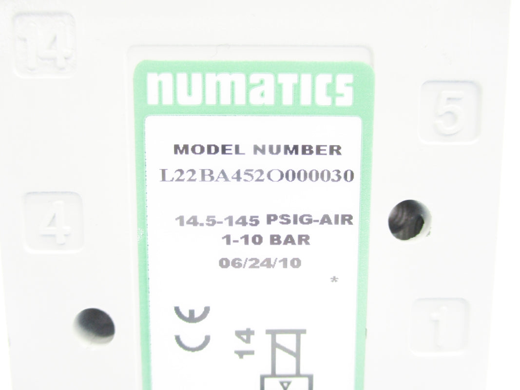 NUMATICS L22BA452O000030 100-115/110-120V .07A 14.5-145PSI NSNP