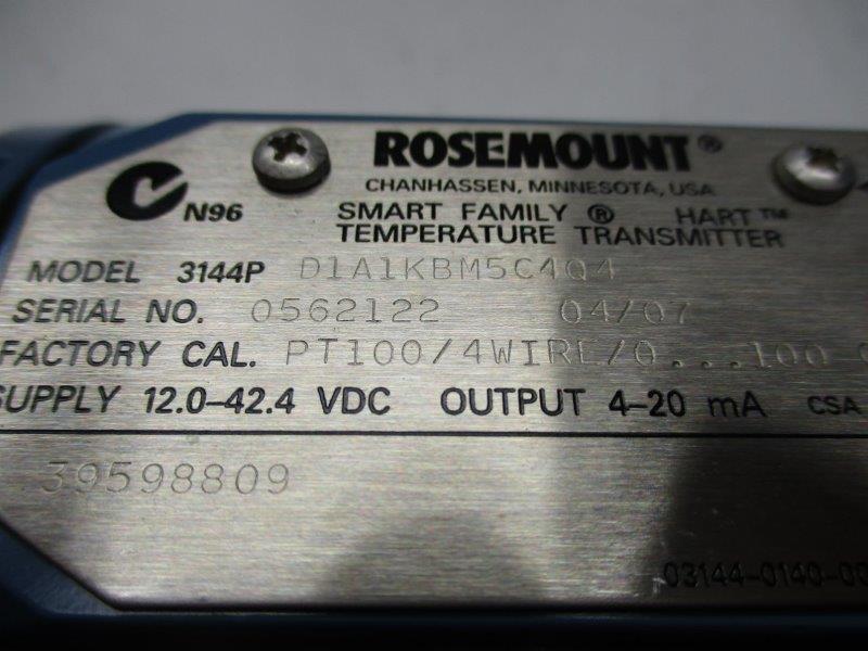 ROSEMOUNT D1A1KBM5C4Q4  NSMP