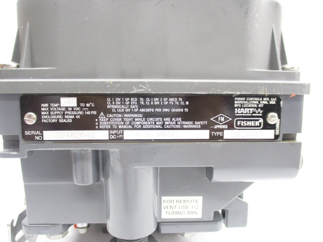 FISHER DVC6010 30VDC 145PSI UNMP