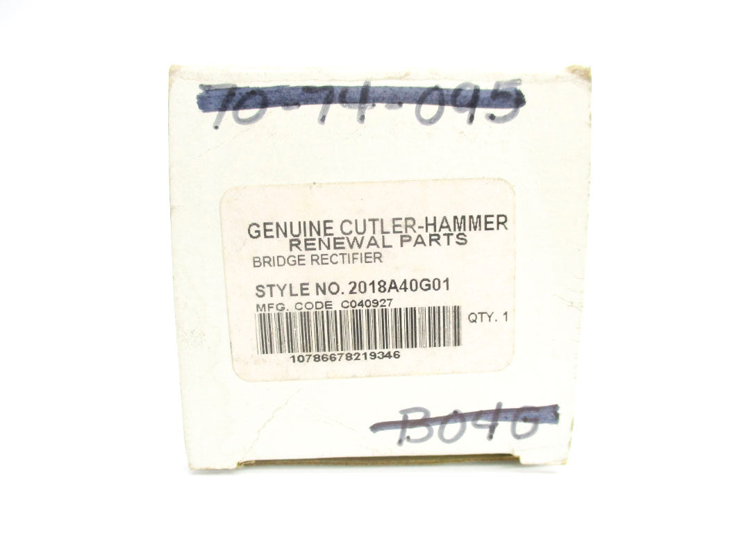 CUTLER HAMMER 2018A40G01 125VAC NSMP