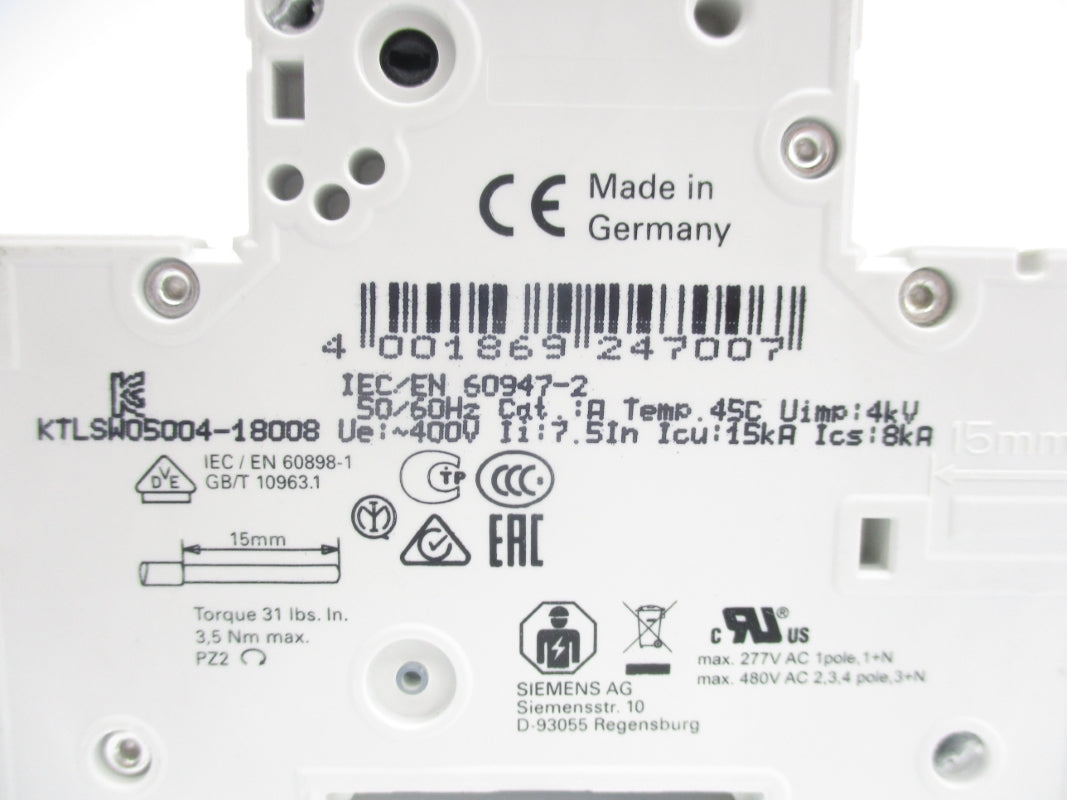 SIEMENS 5SY6320-7 400V 20A NSNP