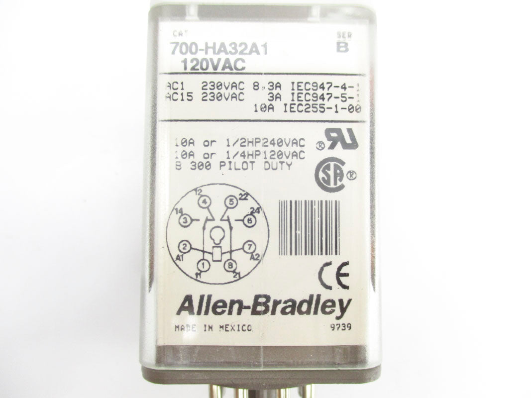 ALLEN BRADLEY 700-HA32A1 SER. B 120VAC 10A NSNP