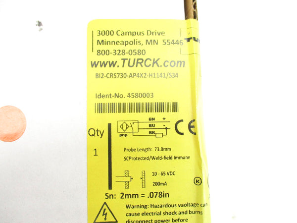 TURCK BI2-CRS730-AP4X2-H1141/S34 4580003 10-65VDC NSFS
