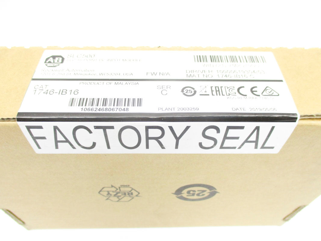 ALLEN BRADLEY 1746-IB16 SER. C DATE: 2019 NSFS