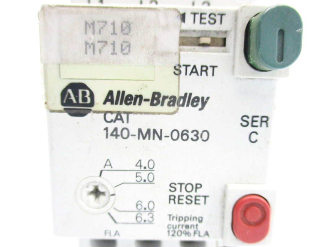 ALLEN BRADLEY 140-MN-0630 SER. C 4.0-6.3A 600V UNMP