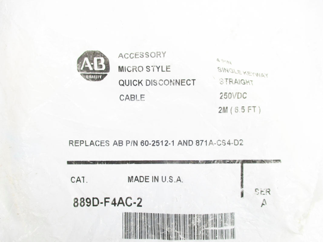 ALLEN BRADLEY 889D-F4AC-2 SER. A 250VDC NSMP