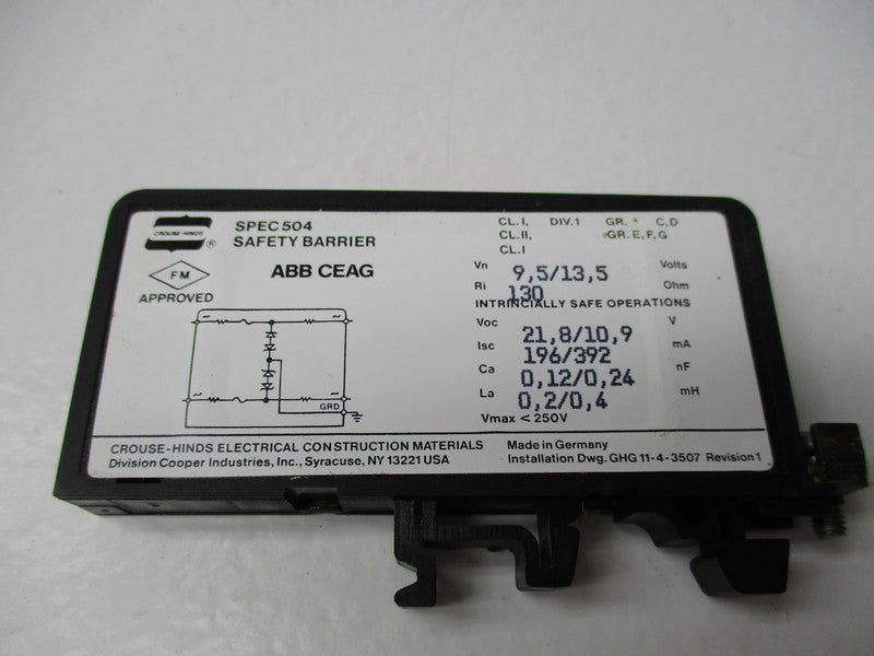 CROUSE-HINDS SB39230M1001 SPEC 504  NSMP