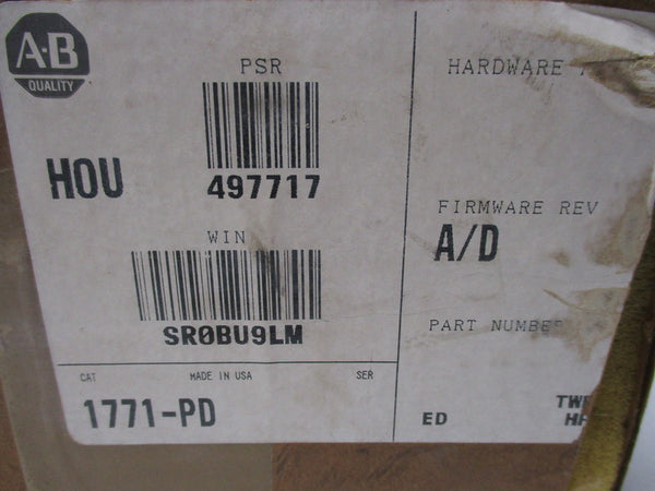 ALLEN BRADLEY 1771-PD CONTROL MODULE SER. A  NSMP