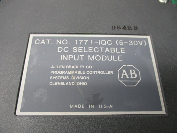 ALLEN BRADLEY 1771-IQC INPUT MODULE 5-30V  NSNP